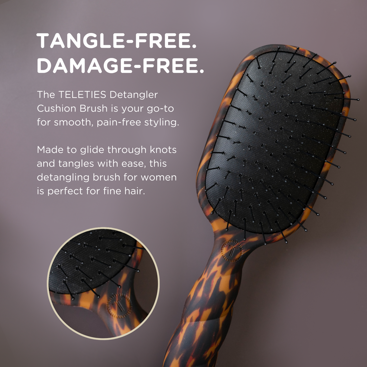 Detangler Brush |Tortoise| Fine