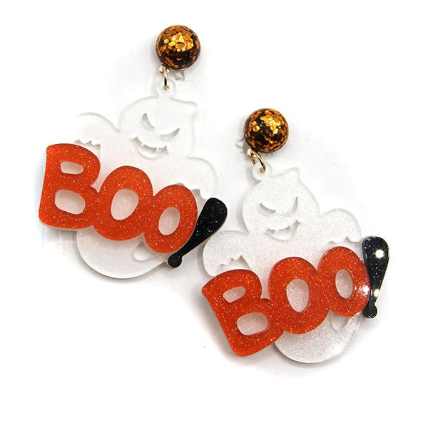 Ghost BOO Halloween Earrings