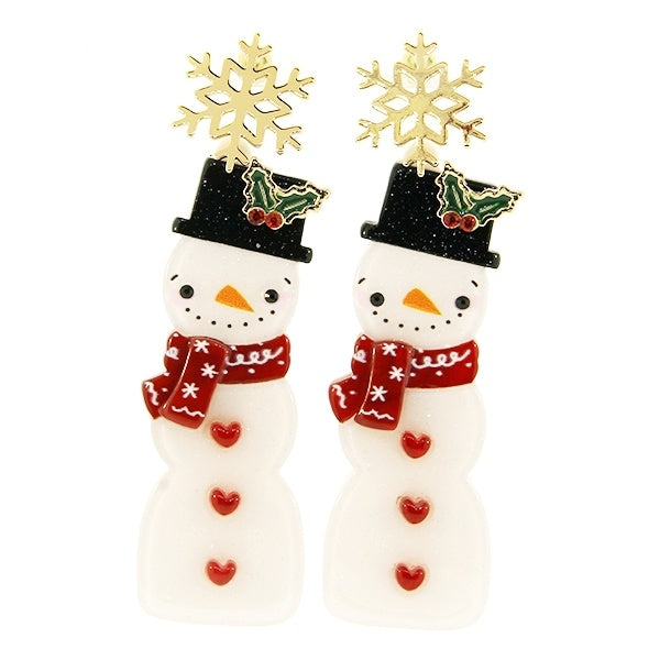 Happy Snowman Earrings