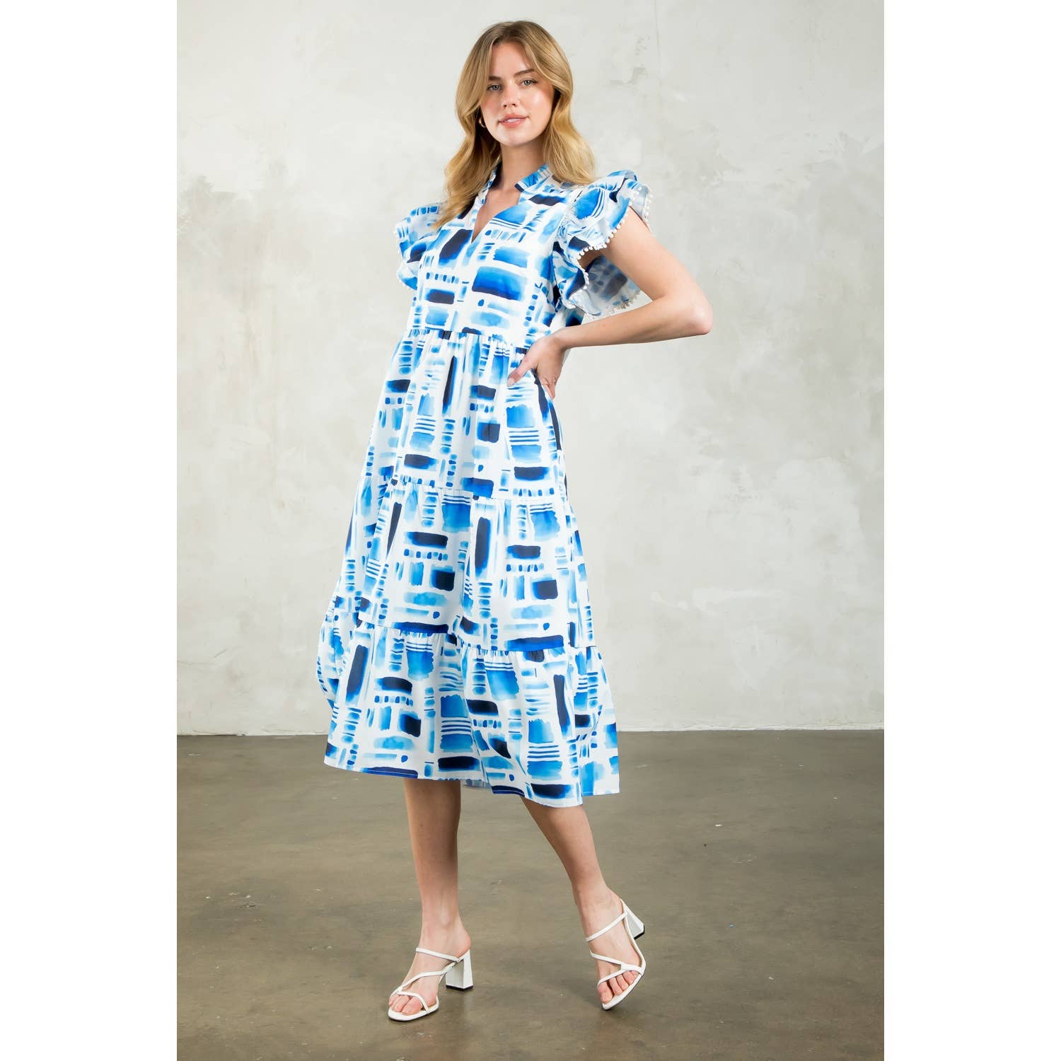 flutter sleeve tiered midi dress juliejnchung on LTK