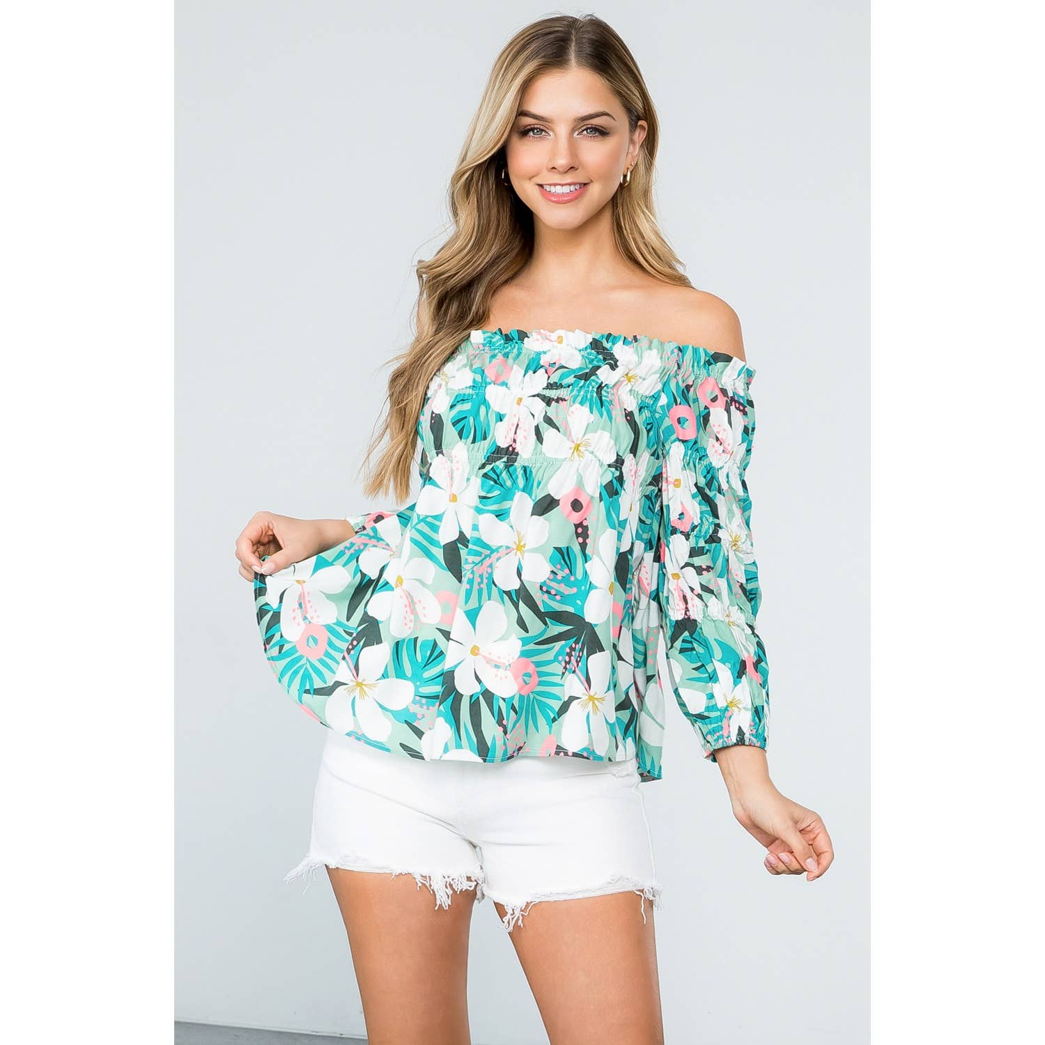 Naomi - Flower Print Multi Purpose Top
