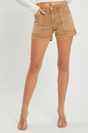 Coco-Risen Mid Rise Front Patch Pocket Shorts