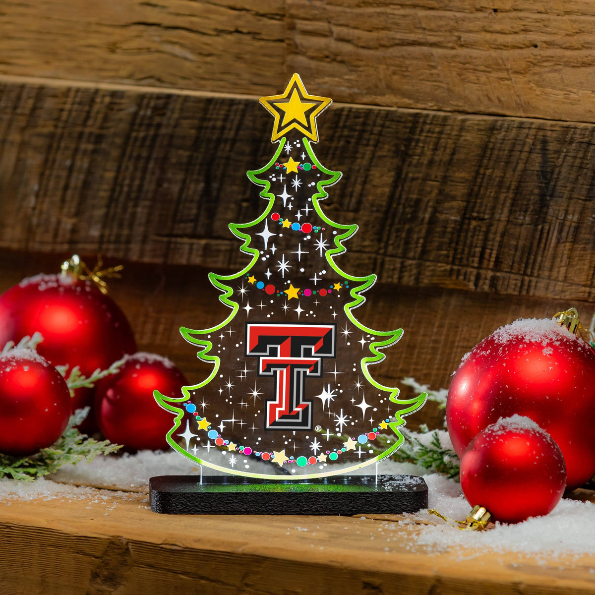 Texas Tech University College Holiday Tree Desklite LED Deco