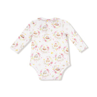 Floral Owl Families - Peter Pan Collar Bodysuit
