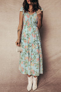 Doreen - Mint Floral Tiered Maxi Dress