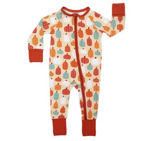 Pumpkin Patch Fall Bamboo Convertible Baby Pajamas Footie