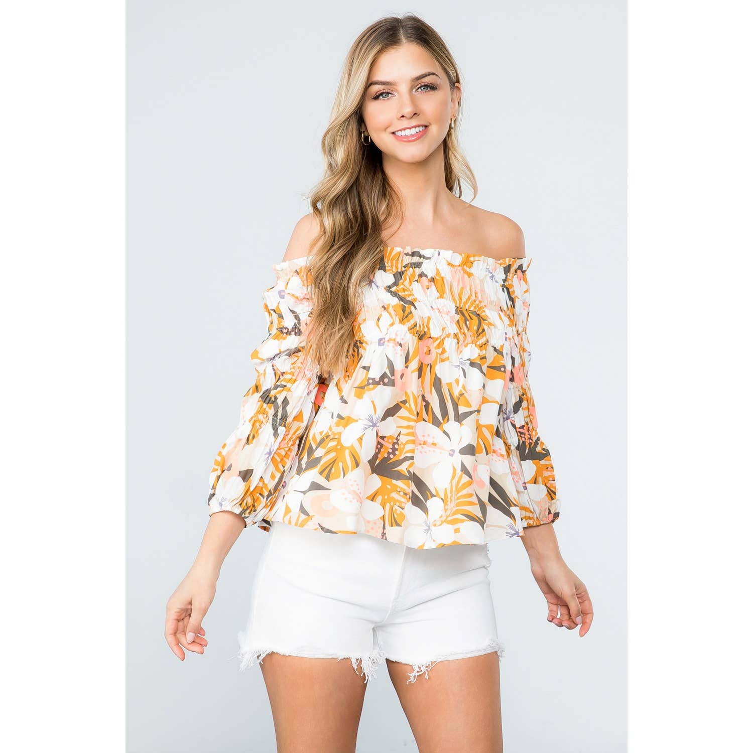 Naomi - Flower Print Multi Purpose Top