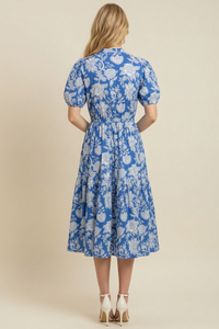 ANDREA- FLORAL PRINT TIERED MIDI DRESS