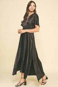 LEYVA - CHIFFON SLIT DETAILED MAXI DRESS
