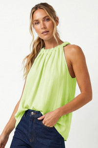 Trinity Twisted Halter Style Top With Tie Back