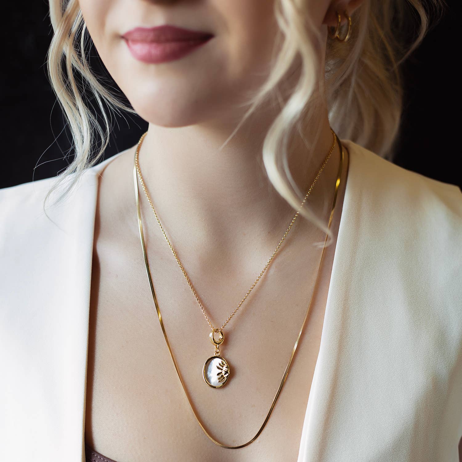 Sun Charm, Mother of Pearl, Charm Bar, Bag Charm