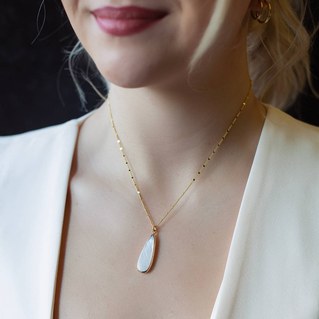 Teardrop Pearl Intentions Necklace