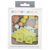 Silicone Teether with Pacifier Clip