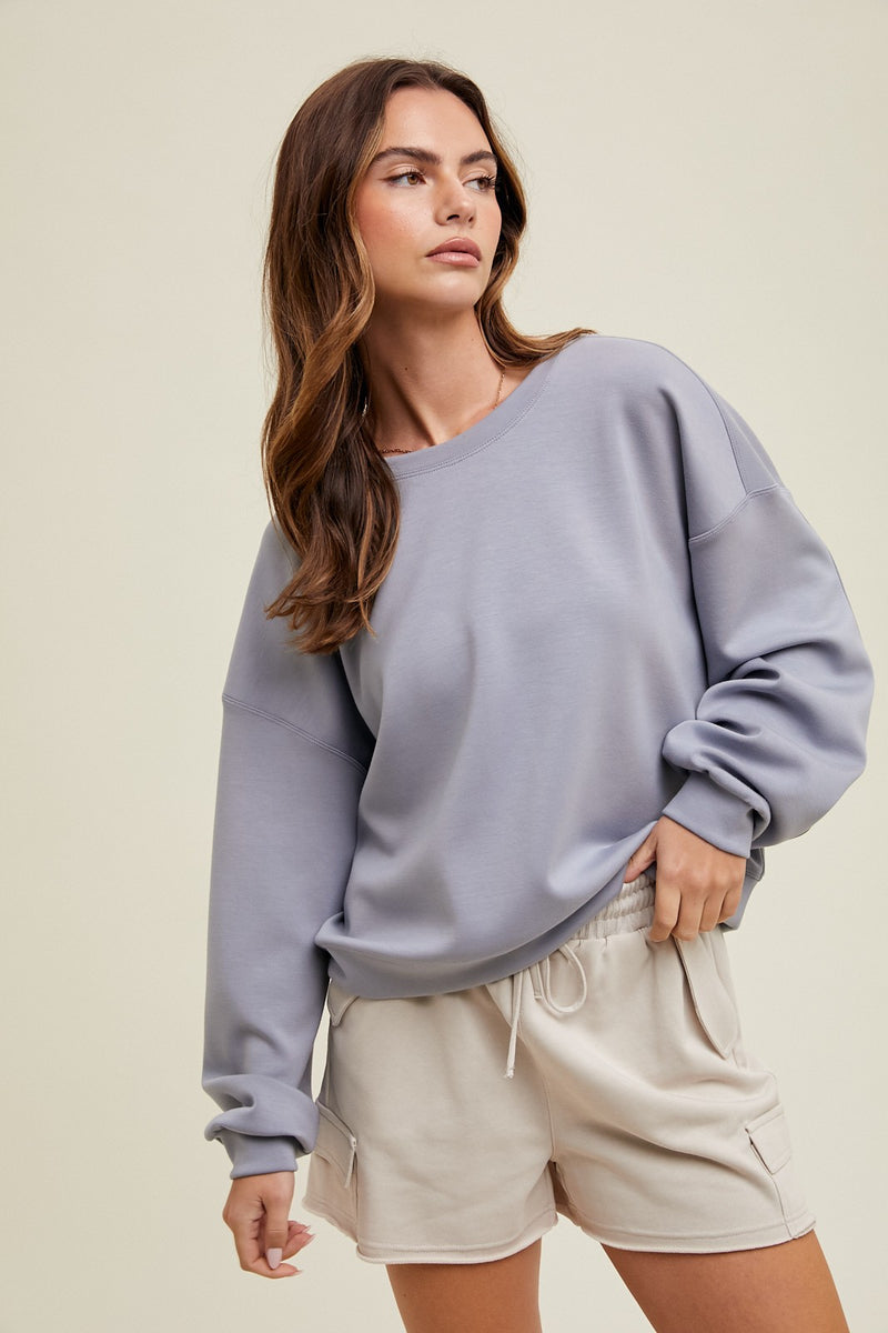 Scuba Relaxed Crop Sweatshirt