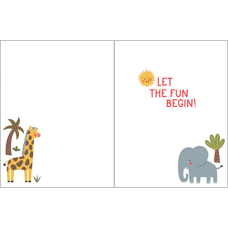 Birthday card - Cute Jungle Animals