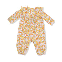 Sweet Amber Floral - Ruffle Sleeve Romper