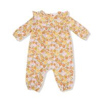 Sweet Amber Floral - Ruffle Sleeve Romper