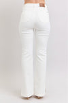 Judy Blue White Side Slit Slim Bootcut Jeans