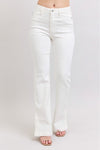 Judy Blue White Side Slit Slim Bootcut Jeans