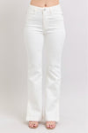 Judy Blue White Side Slit Slim Bootcut Jeans