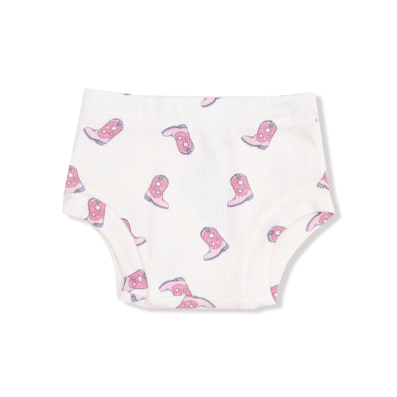 Petite Cowgirl Boots - Simple Dress + Bloomer