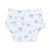 Blue Bows and Flowers - Simple Dress and Bloomer