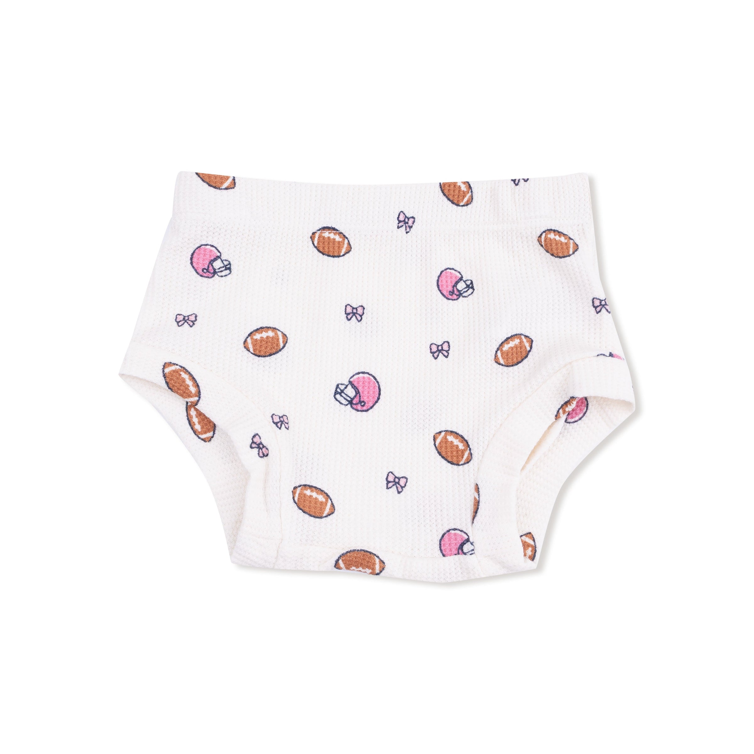 Footballs and Bows - Simple Dress + Bloomer