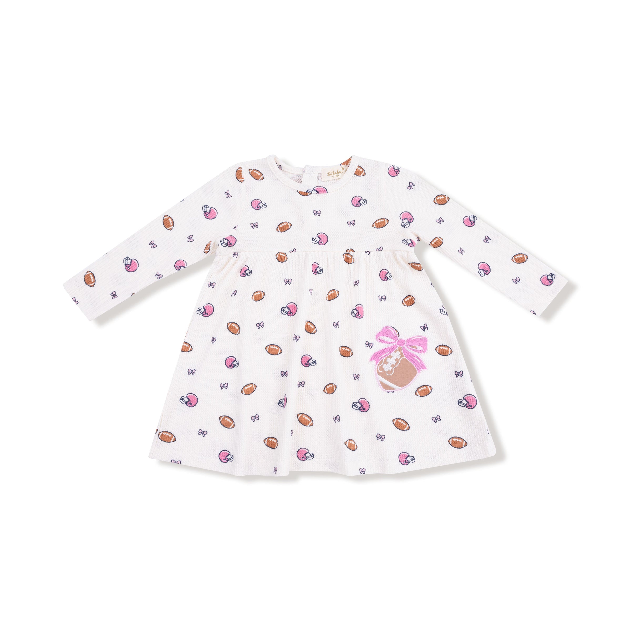 Footballs and Bows - Simple Dress + Bloomer