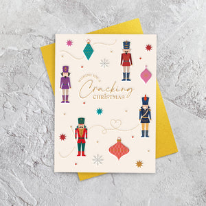 Nutcracker Letterpress Style Christmas Card