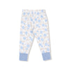Baby Blue Floral - Short Sleeve Loungewear Set