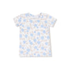 Baby Blue Floral - Short Sleeve Loungewear Set