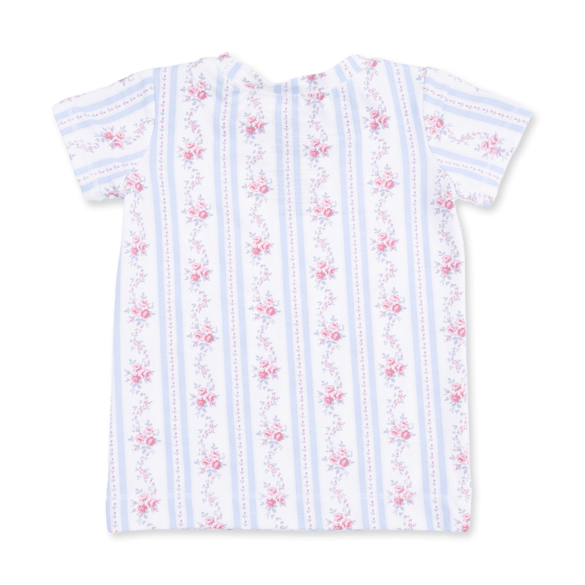 Anna Floral Stripe - Short Sleeve Loungewear Set