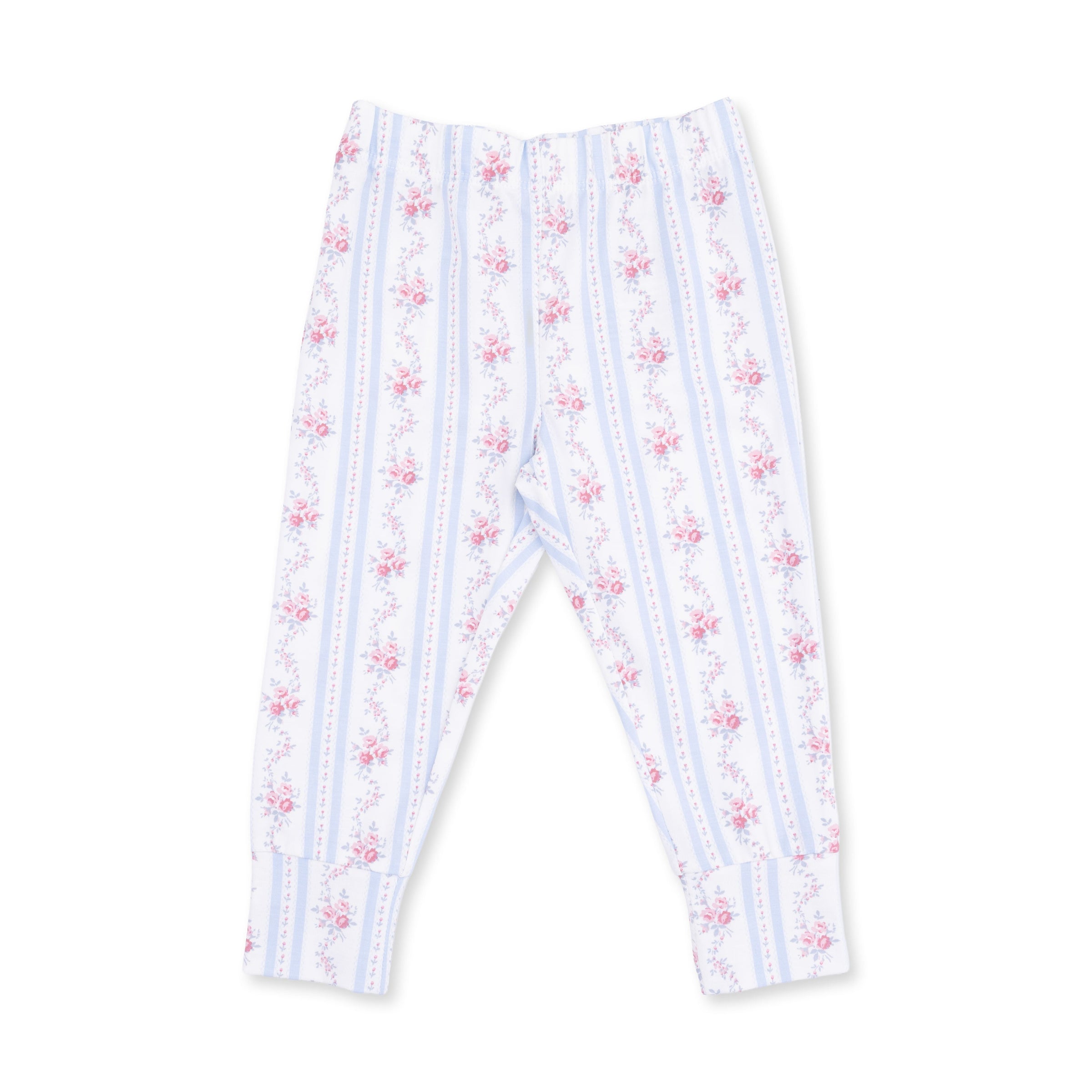 Anna Floral Stripe - Short Sleeve Loungewear Set