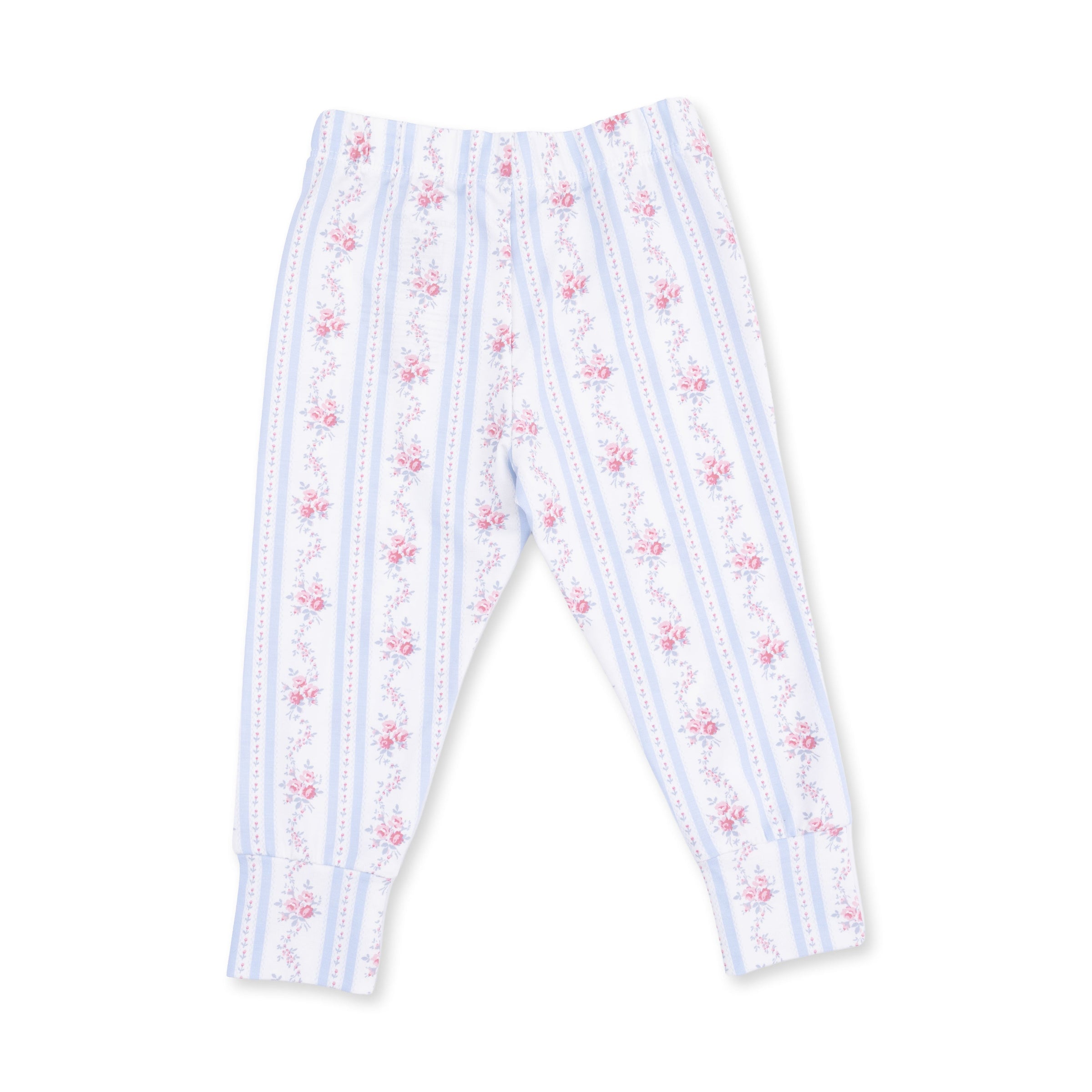 Anna Floral Stripe - Short Sleeve Loungewear Set