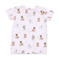 Bestie Dogs Pink - Short Sleeve Loungewear Set
