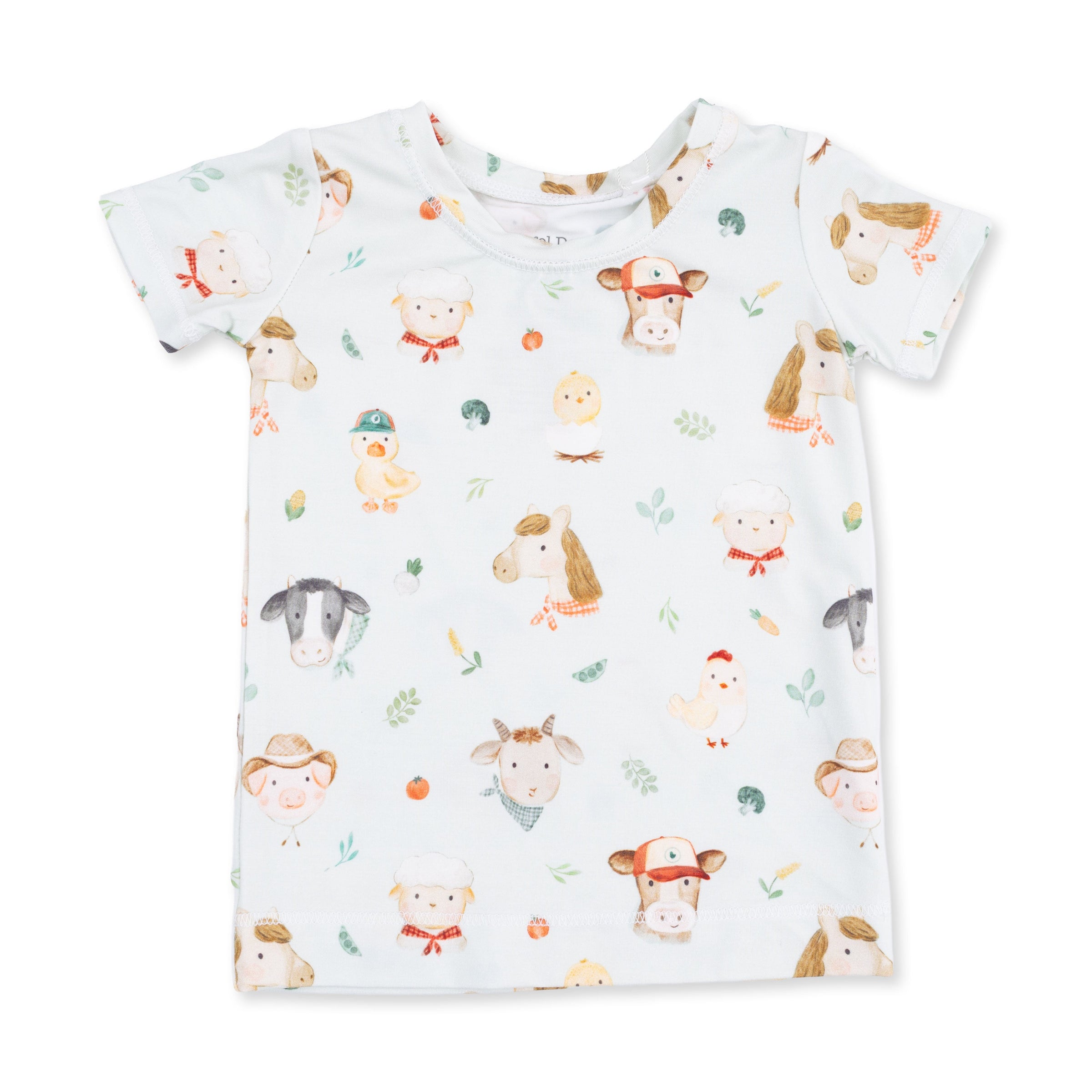Baby Farm Faces - Short Sleeve Loungewear Set