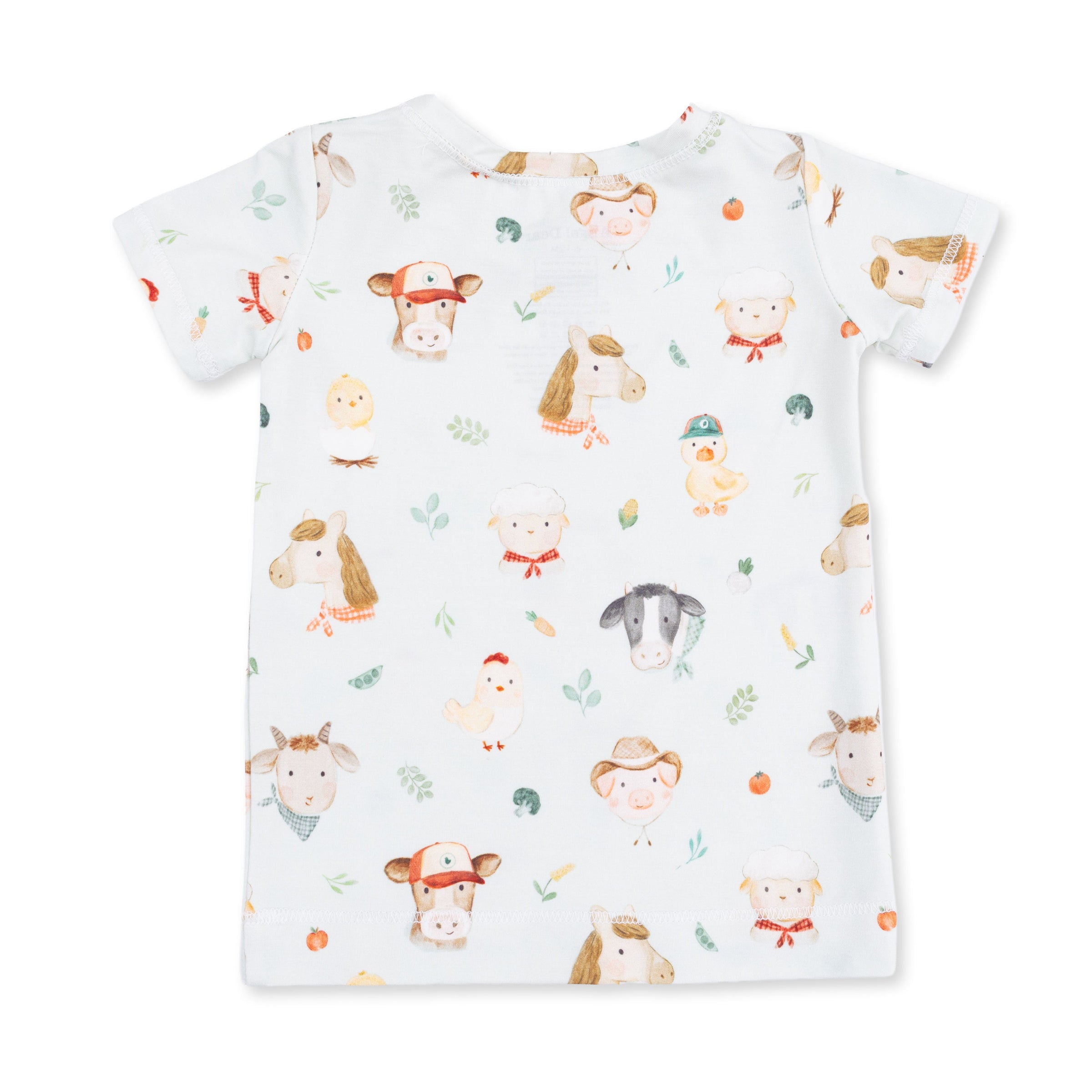 Baby Farm Faces - Short Sleeve Loungewear Set