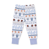 Football Stripe - Short Sleeve Loungewear Set