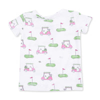 Golf Carts Pink - Short Sleeve Loungewear Set