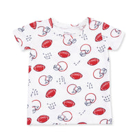 Touchdown Time - Short Sleeve Loungewear Set