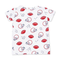 Touchdown Time - Short Sleeve Loungewear Set