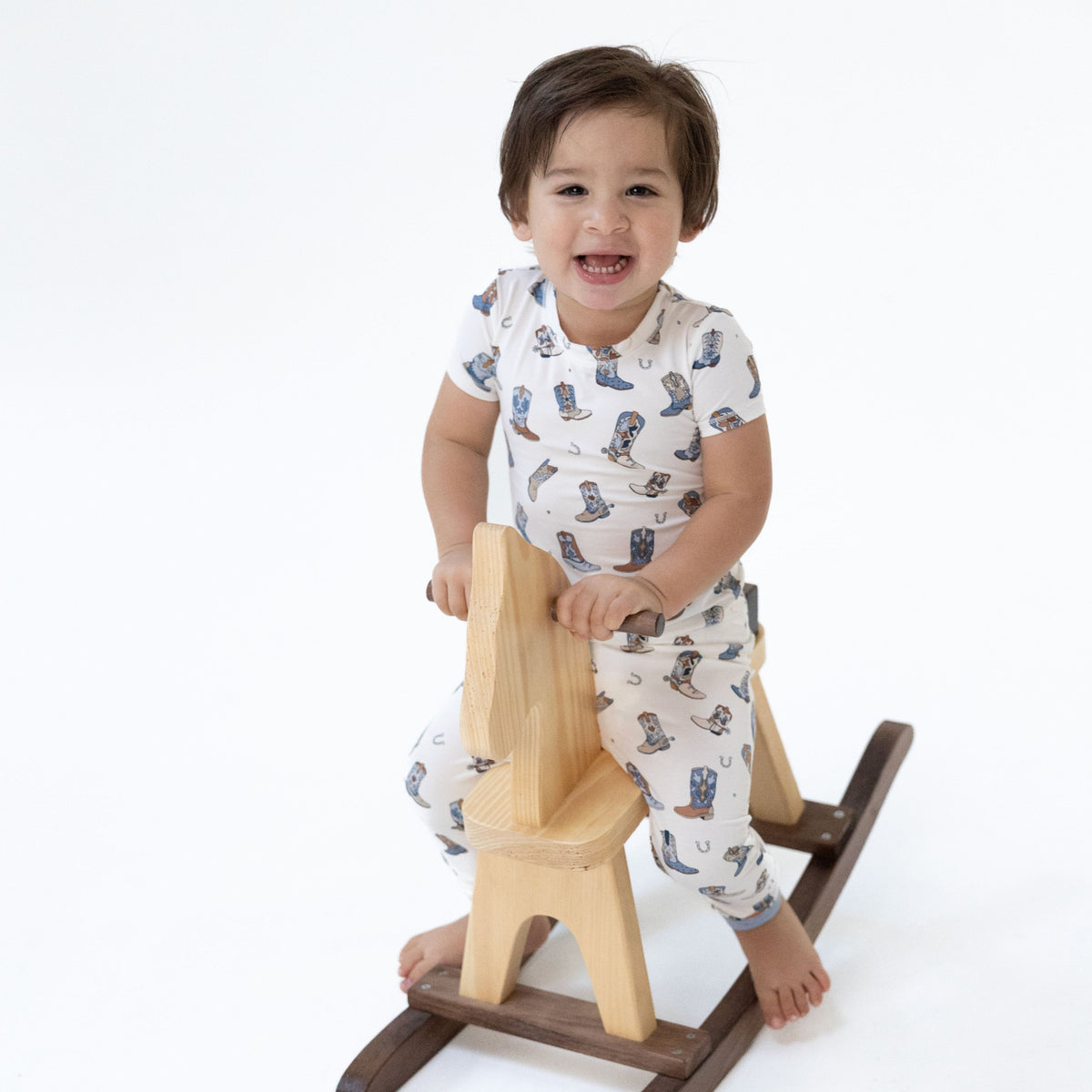 Buckaroo Boots - Short Sleeve Loungewear Set
