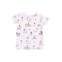 Fancy Hounds with Bows - Short Sleeve Loungewear Set