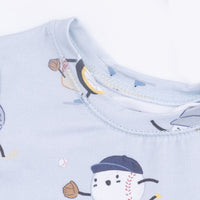 Baseballs Playing Baseball - Short Sleeve Loungewear Set