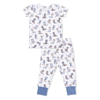 Cowboy Boots - Short Sleeve Loungewear Set