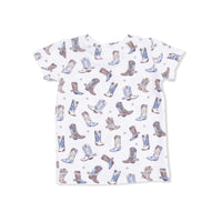 Cowboy Boots - Short Sleeve Loungewear Set