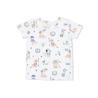 Country Club Dogs Neutral - Short Sleeve Loungewear Set