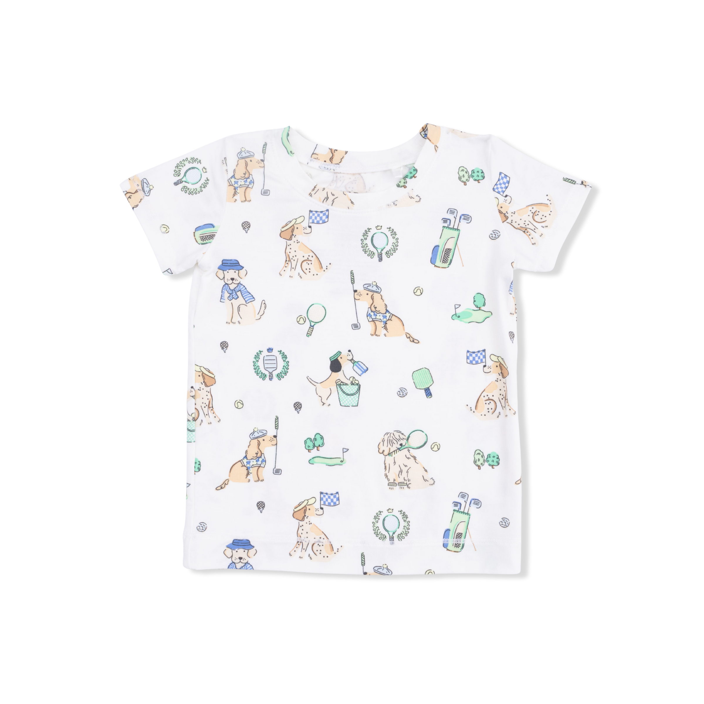 Country Club Dogs Neutral - Short Sleeve Loungewear Set