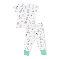 Country Club Dogs Pink - Short Sleeve Loungewear Set
