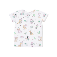 Country Club Dogs Pink - Short Sleeve Loungewear Set
